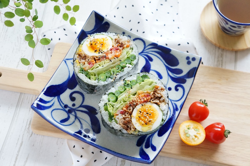 野菜たっぷりわんぱくおにぎらず