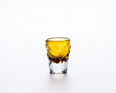 渦 ぐいのみ（マンゴー）/吹きｶﾞﾗｽ匠工房 | ゆいまーる沖縄 ＜Online＞