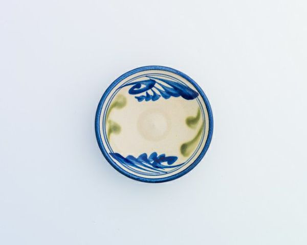 やちむん 三寸皿(線唐草）/陶眞窯