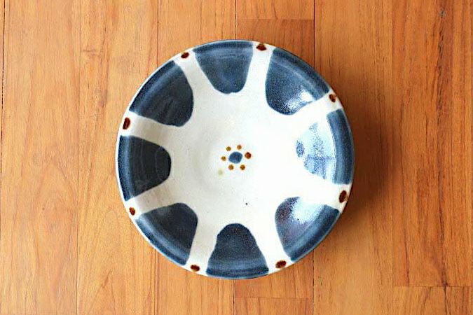 やちむん 七寸皿 三彩 勝窯 | ゆいまーる沖縄 ＜Online＞