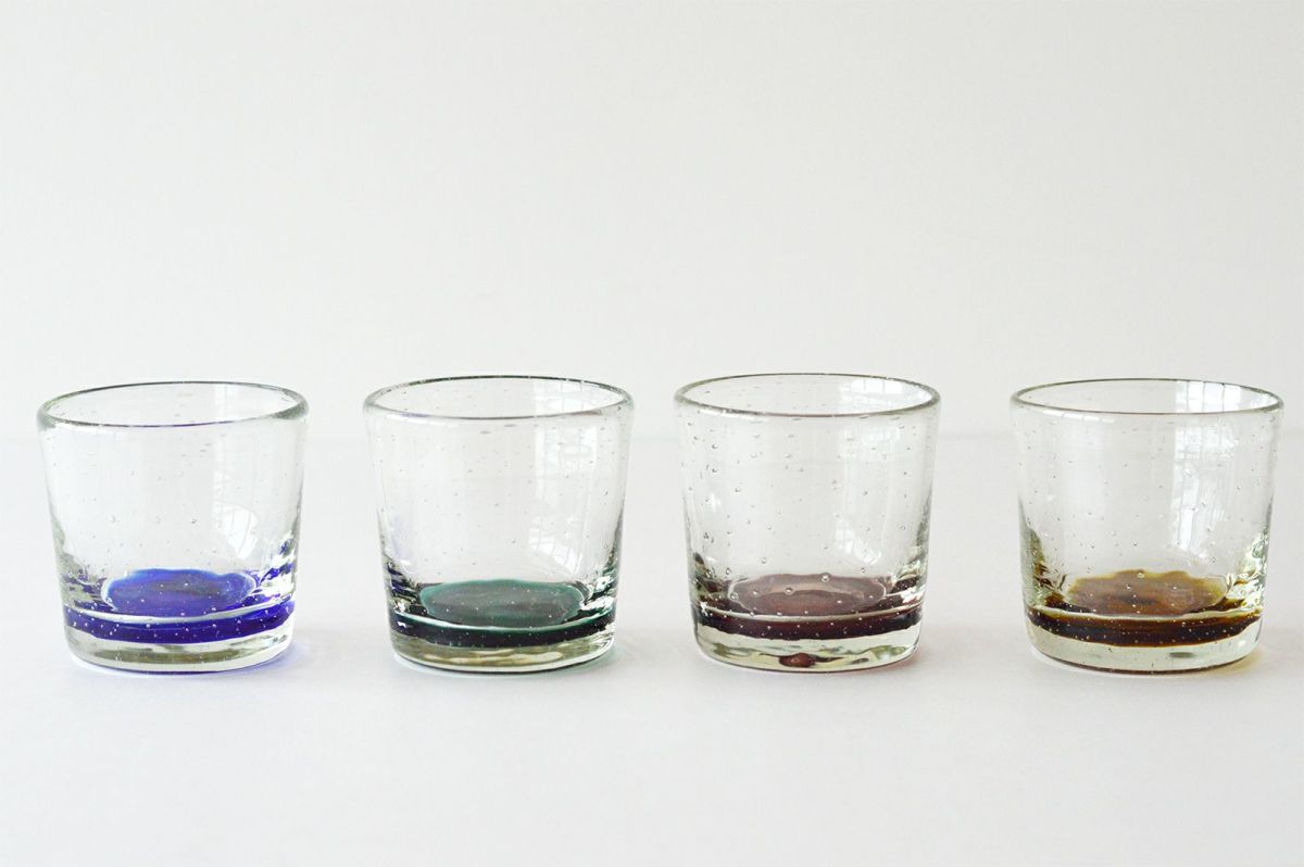 底色気泡ロックグラス/ガラス工房清天 | ゆいまーる沖縄 ＜Online＞