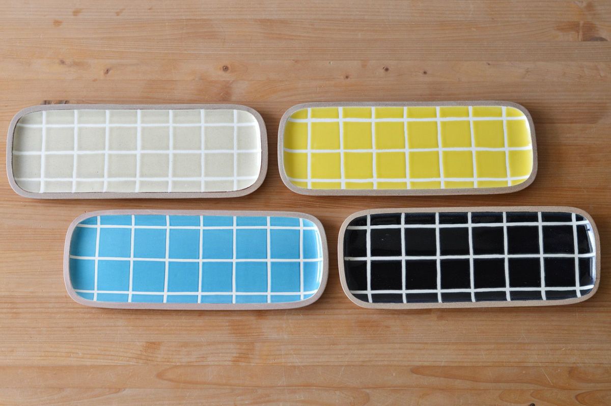 長方皿（長）格子 一翠窯 | ゆいまーる沖縄 ＜Online＞