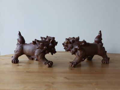 手捻り 一点物シーサー高さ約20cm位