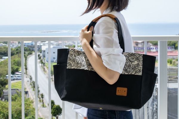 CREW　よこトート（大）　紅型工房ちゅらり