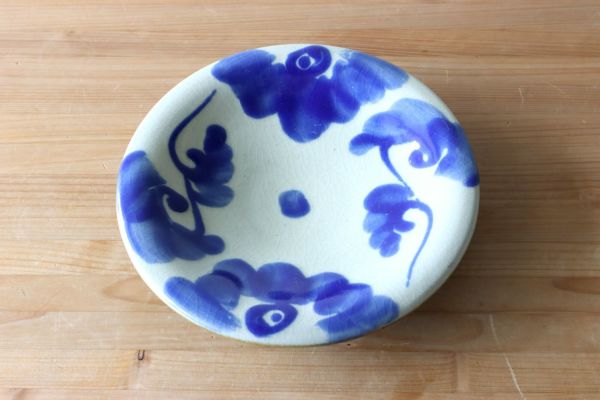 ７寸皿　花唐草/ノモ陶器製作所