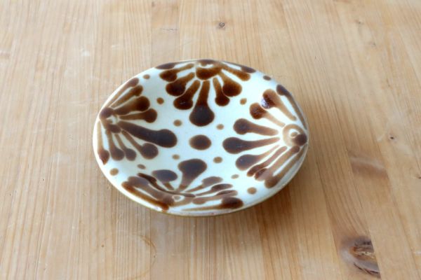 ５寸皿　アメ唐草/ノモ陶器製作所