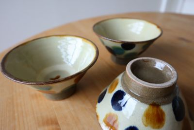 沖縄やちむん　三升甕 やちむん マカイ4寸 三彩 勝窯 | ゆいまーる沖縄 ＜Online＞