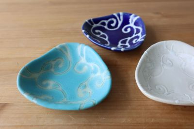 希少 ソビエト陶器 アラベスク模様 大皿 ロシア 焼き物 工芸品