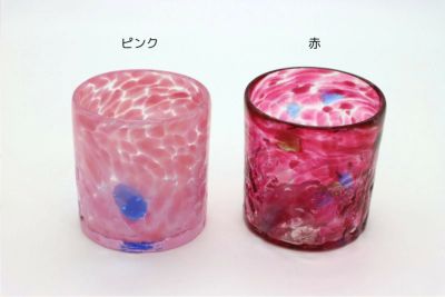 波の花ロックグラス(花)/吹きガラス匠工房 | ゆいまーる沖縄