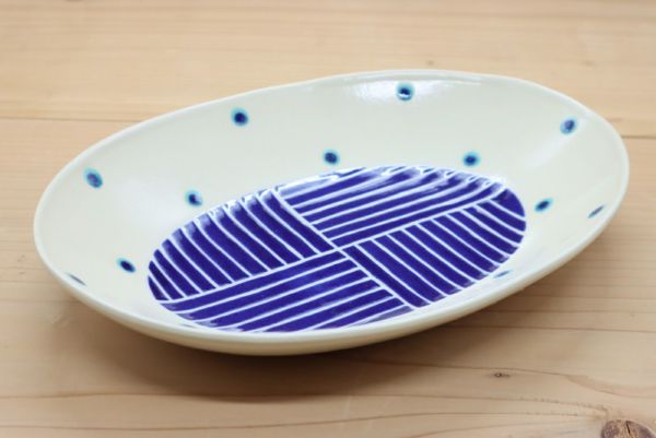やちむん　丸皿　七寸　高江洲陶磁器 やちむん丸皿七寸高江洲陶磁器