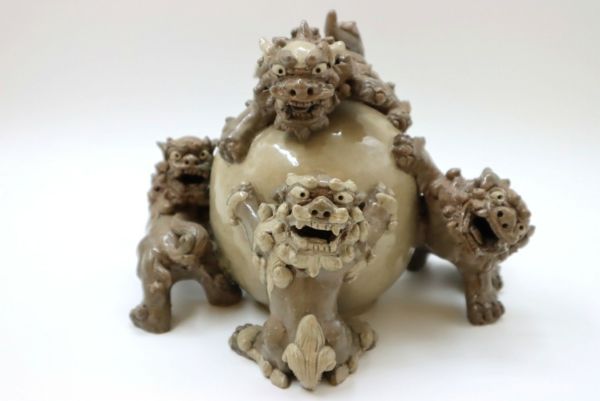 だるまシーサーペア 赤青 / 置物 / 高江洲陶器所 | ゆいまーる